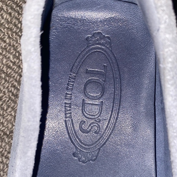 TODS Men’s Suede Loafers - Light Blue - Picture 2 of 12